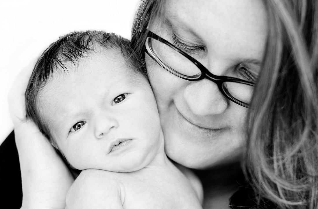 Newborn baby and mom